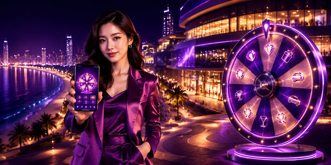 Bàn Roulette neon tại sòng casino trực tuyến 8050 phong cách Nha Trang về đêm